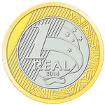 Аверс 1 реал 2014 года. Гольф, Бразилия