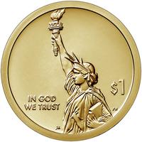 Аверс 1 доллар 2019 года. Вакцина против полиомиелит, США